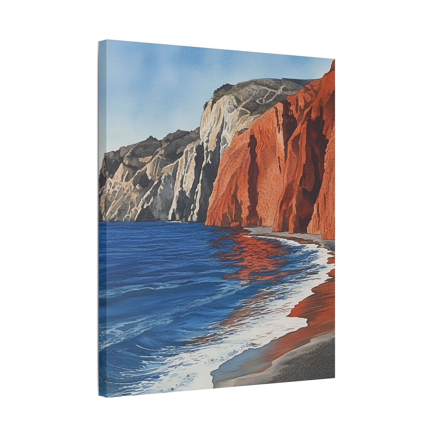 Red Beach Serenity Canvas