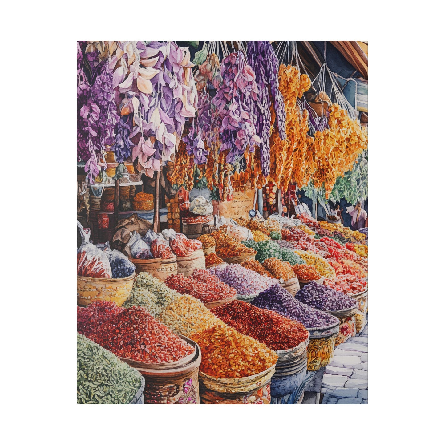 Spice Market in Bloom Canvas