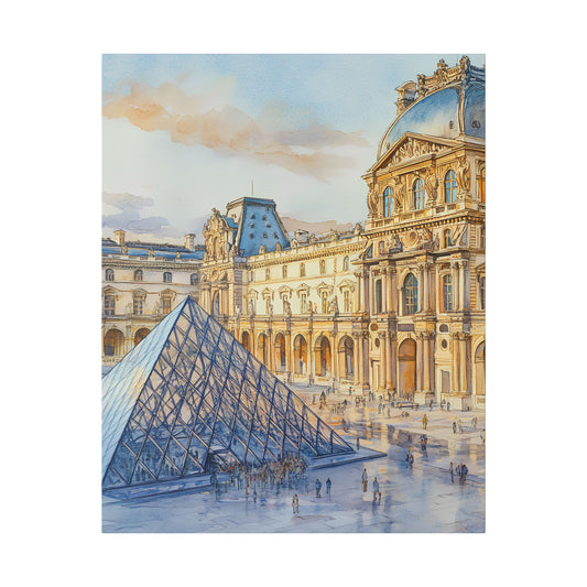 Louvre Museum Courtyard Canvas