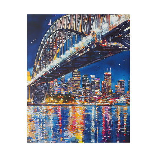 Sydney Harbour Bridge by Night Canvas