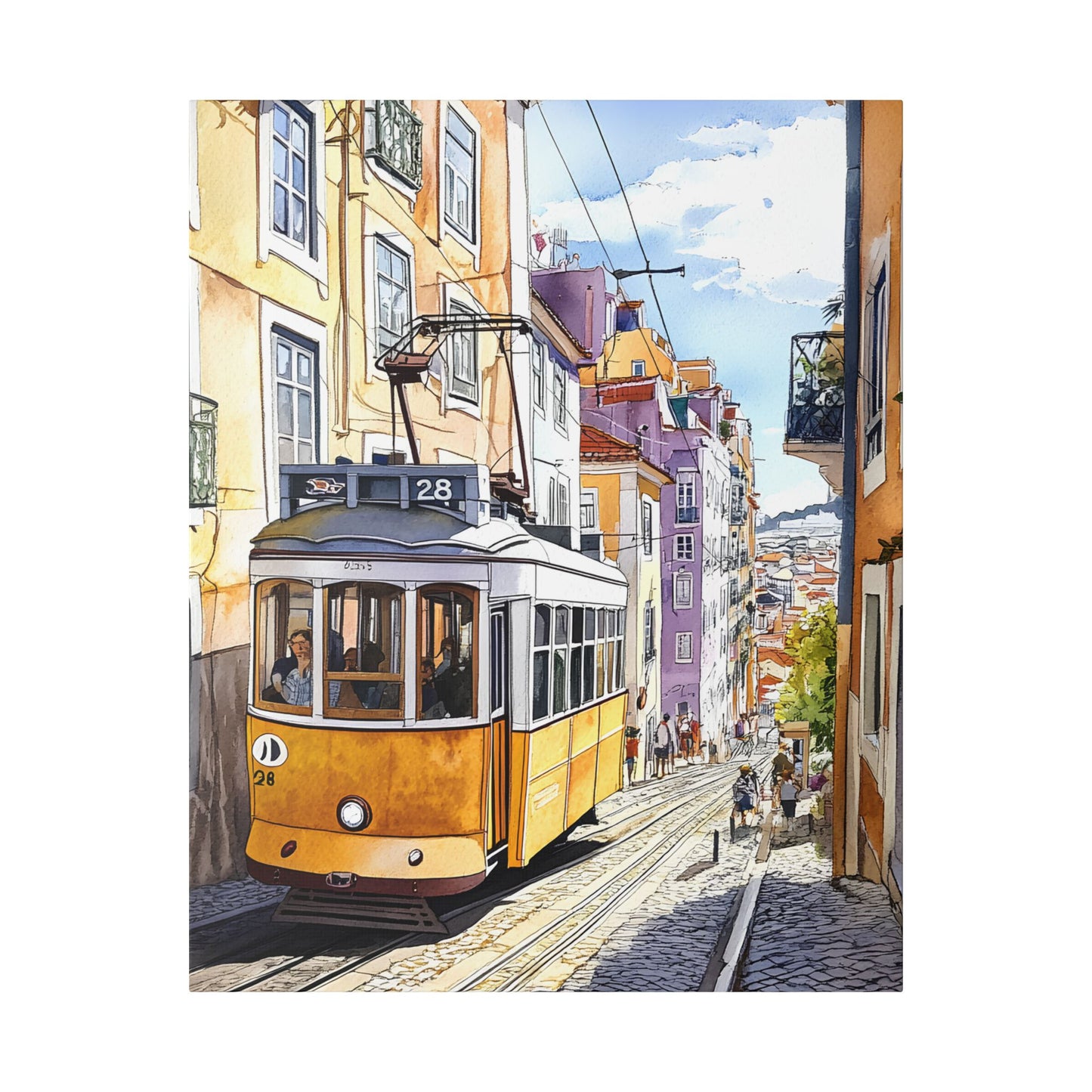 Tram 28 Climbing the Hills Canvas