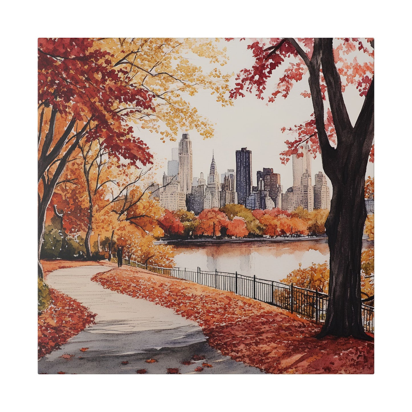 Central Park in Autumn Canvas