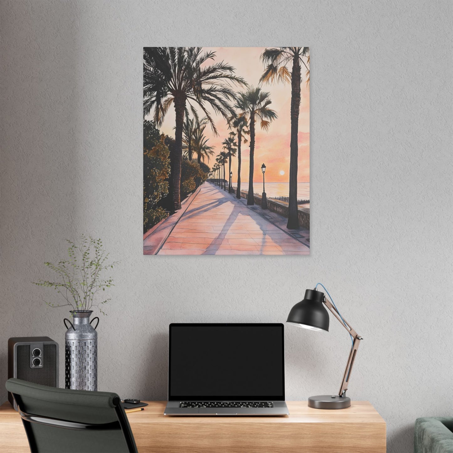 Marbella Promenade at Sunrise Canvas