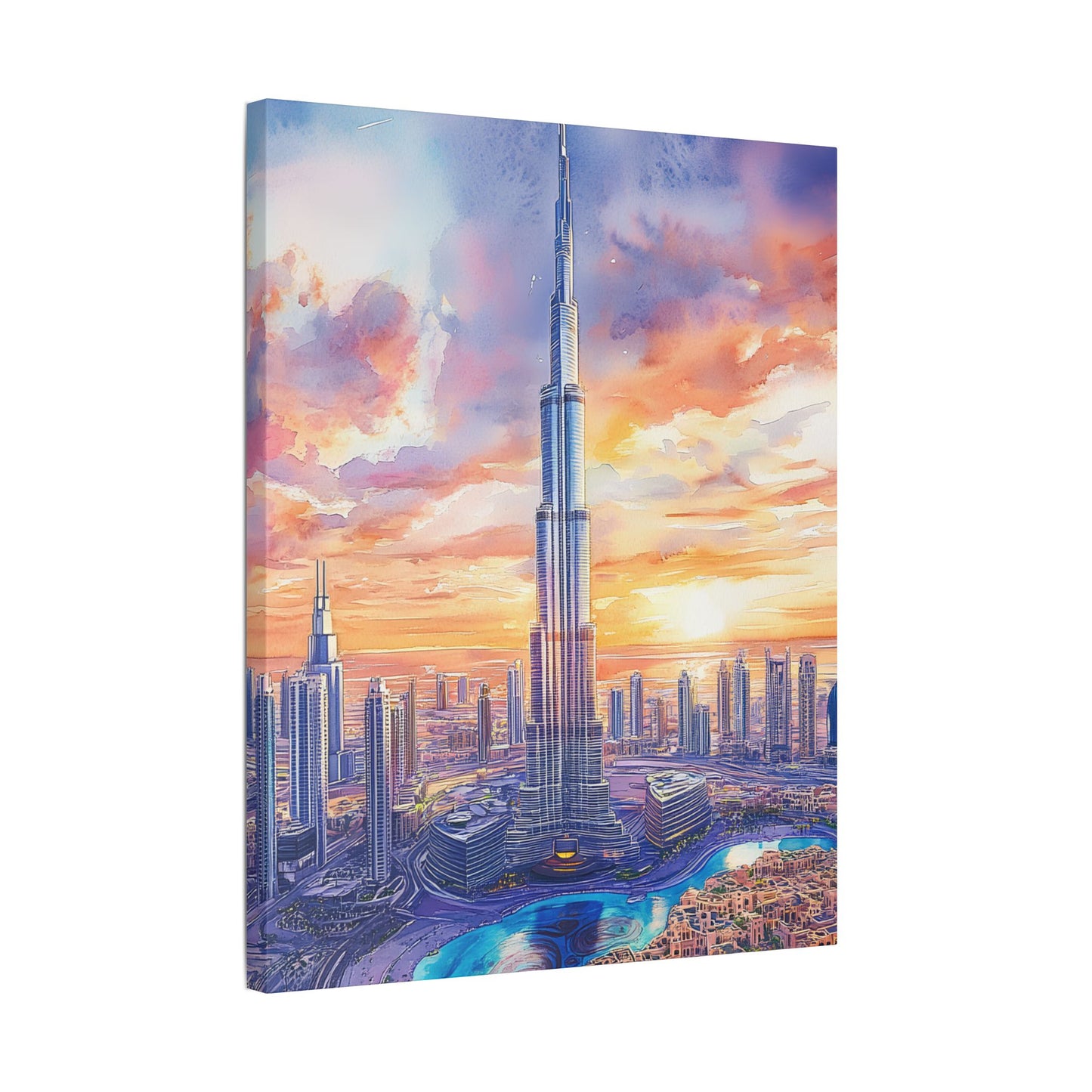 Burj Khalifa at Sunset Canvas