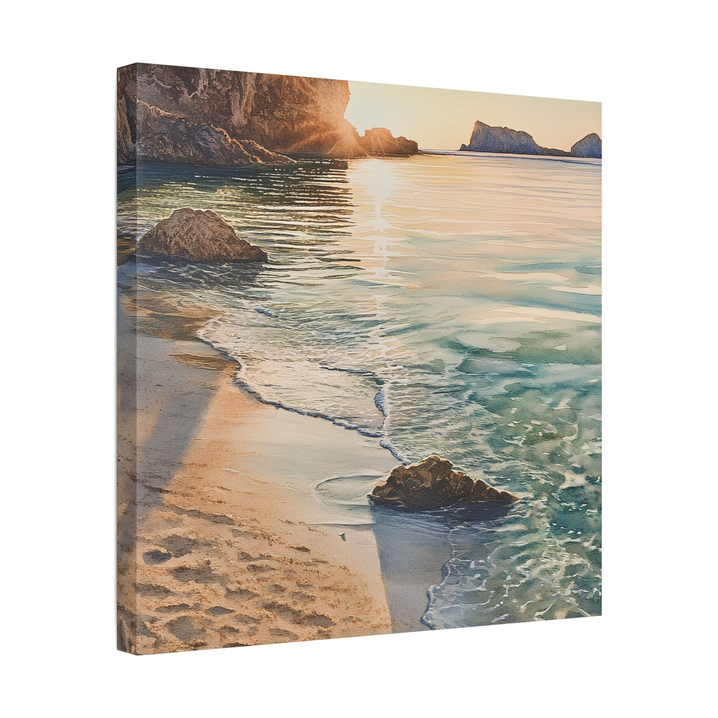 Ibiza Cala Comte Beach Sunset Canvas