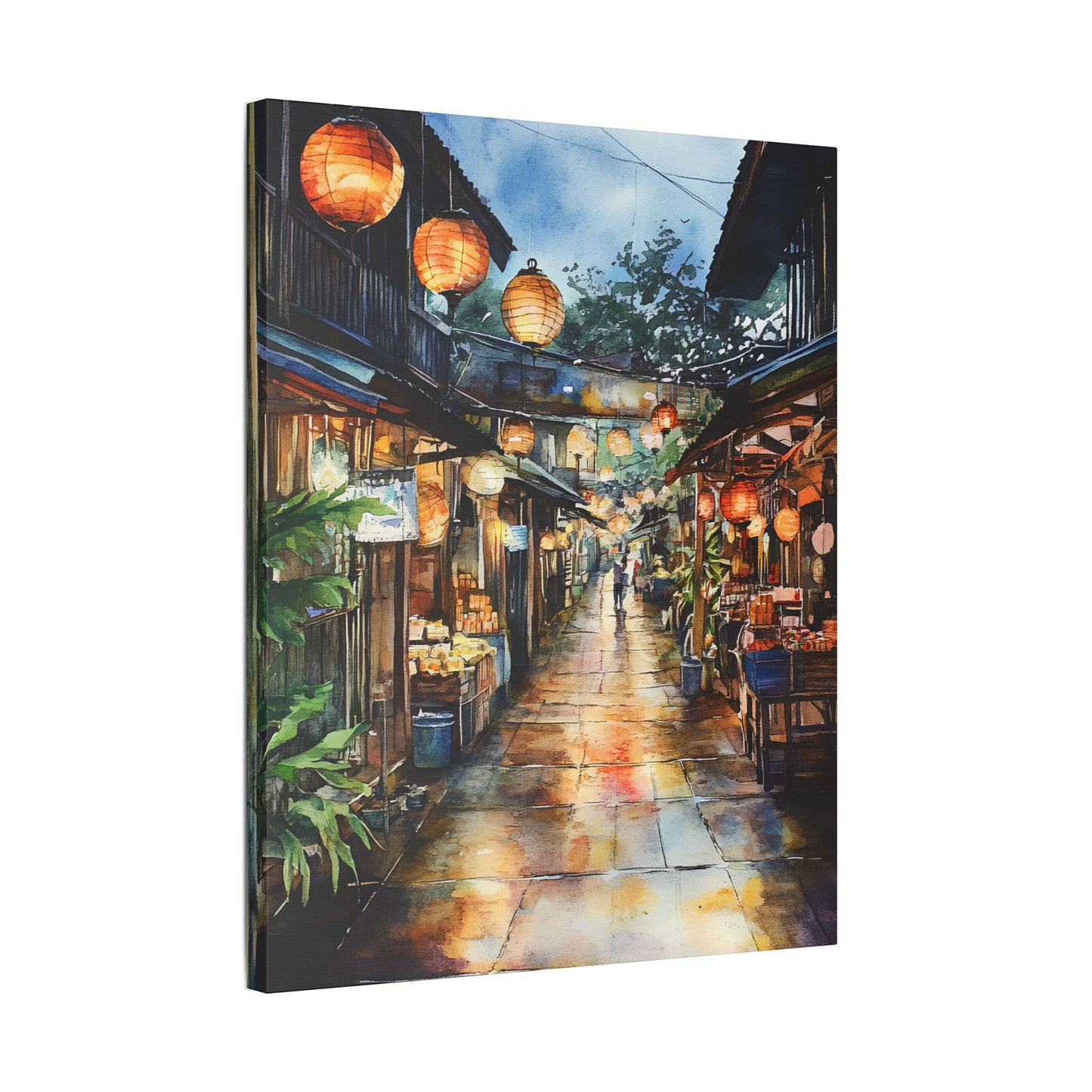 Fisherman’s Village by Night Canvas