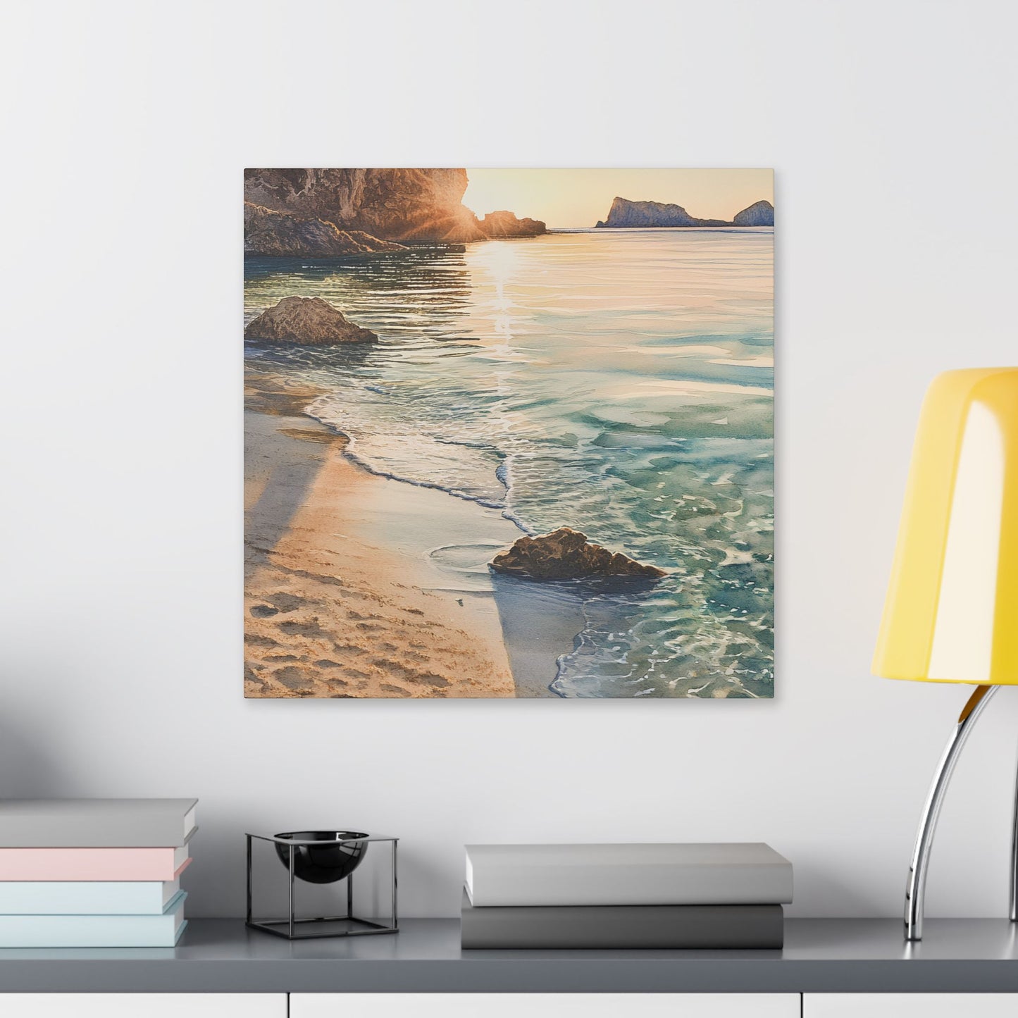 Ibiza Cala Comte Beach Sunset Canvas