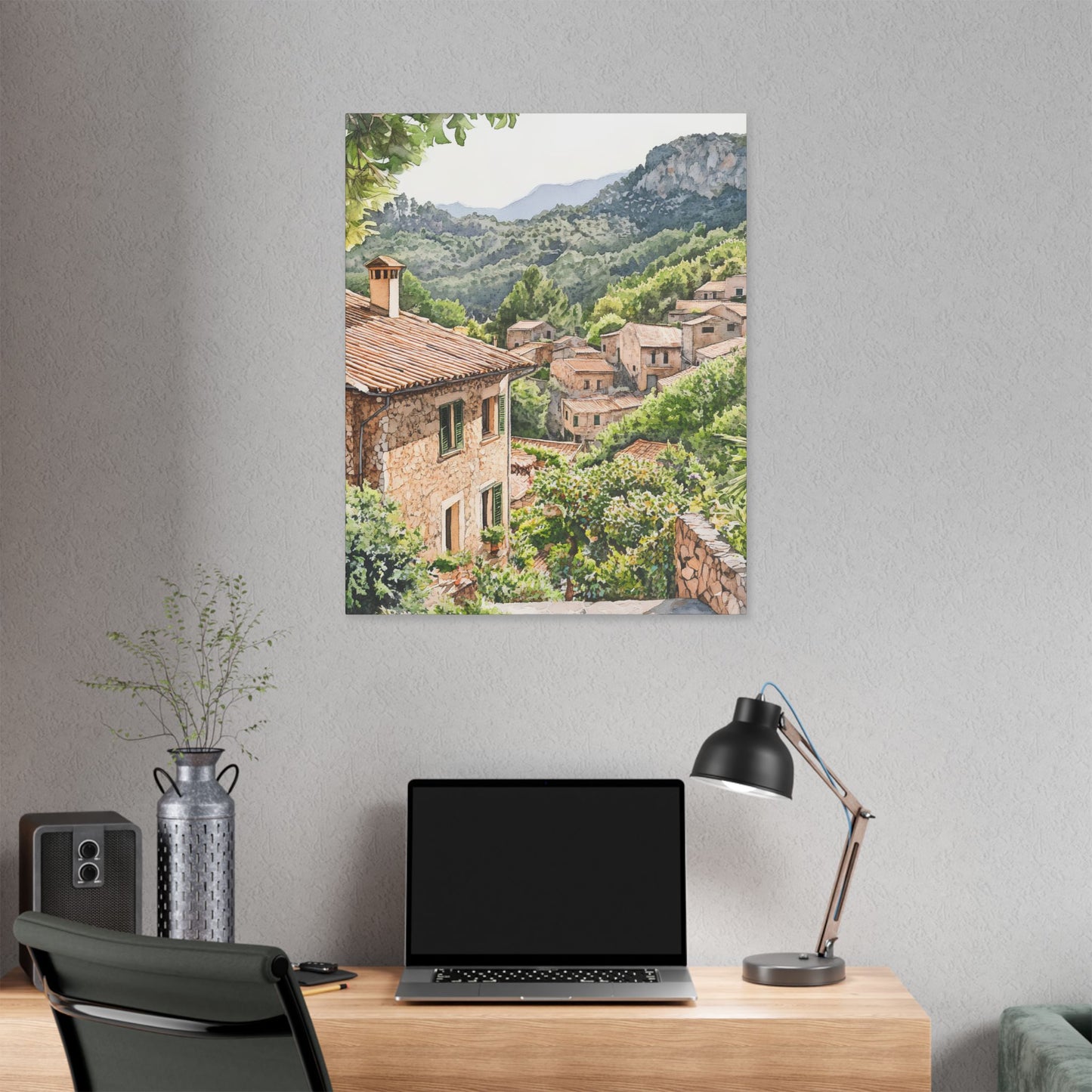 Valldemossa Village in the Mountains Canvas