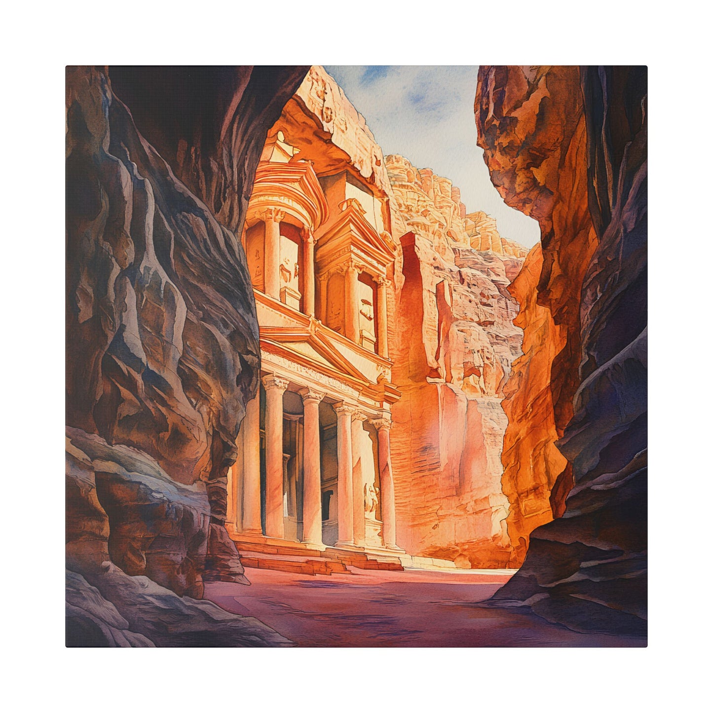 Al-Khazneh from the Siq Canvas