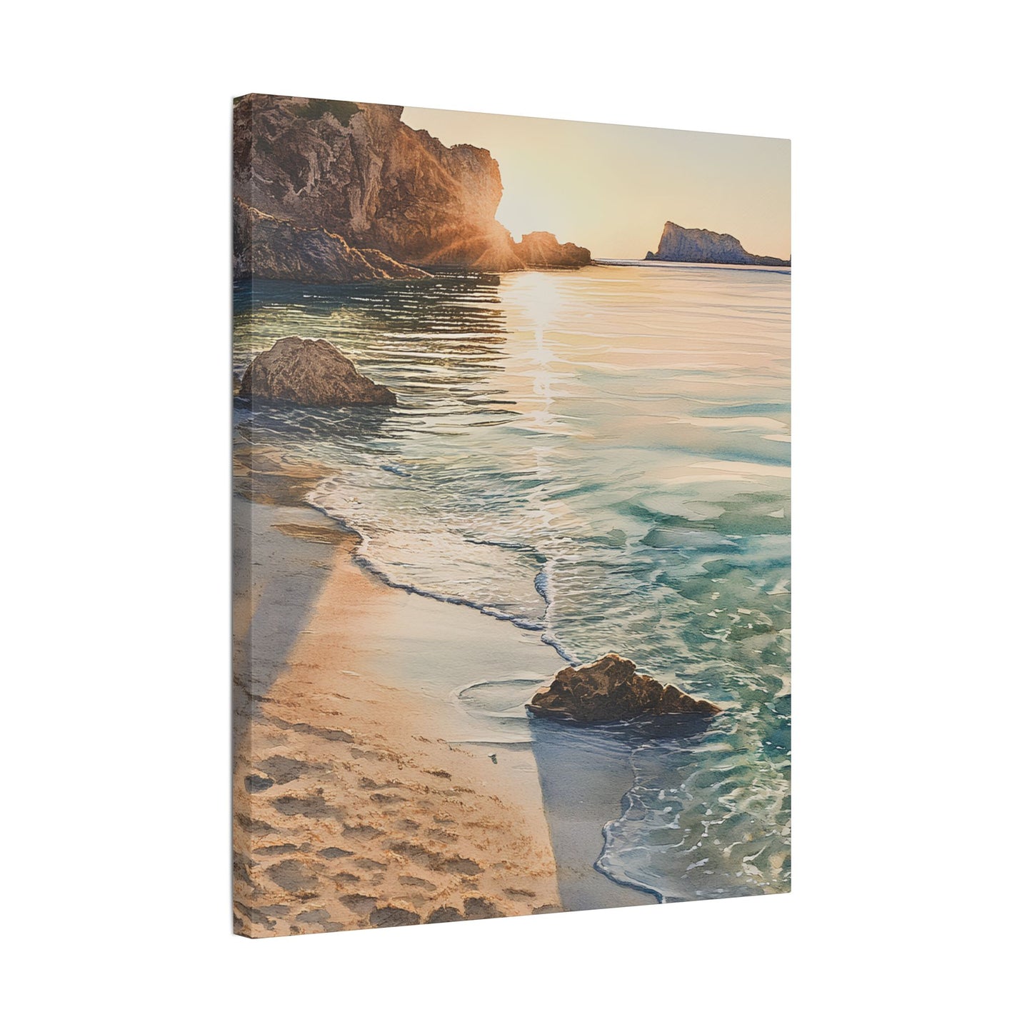 Ibiza Cala Comte Beach Sunset Canvas