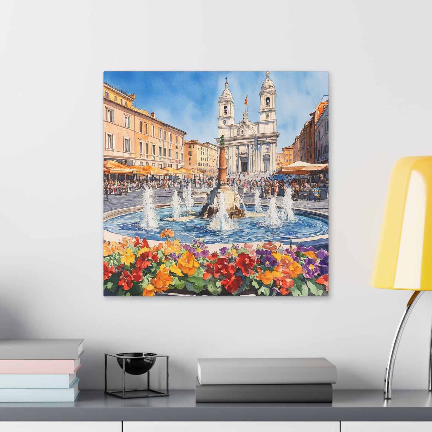 Piazza Navona in Spring Canvas