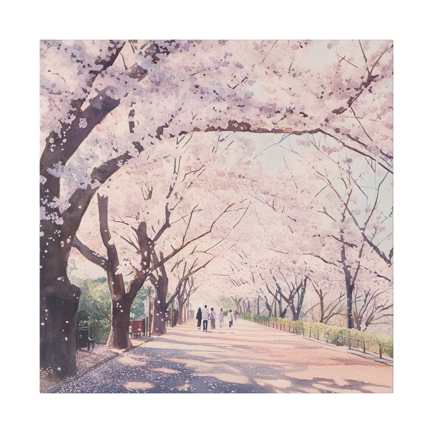 Cherry Blossoms at Ueno Park Canvas