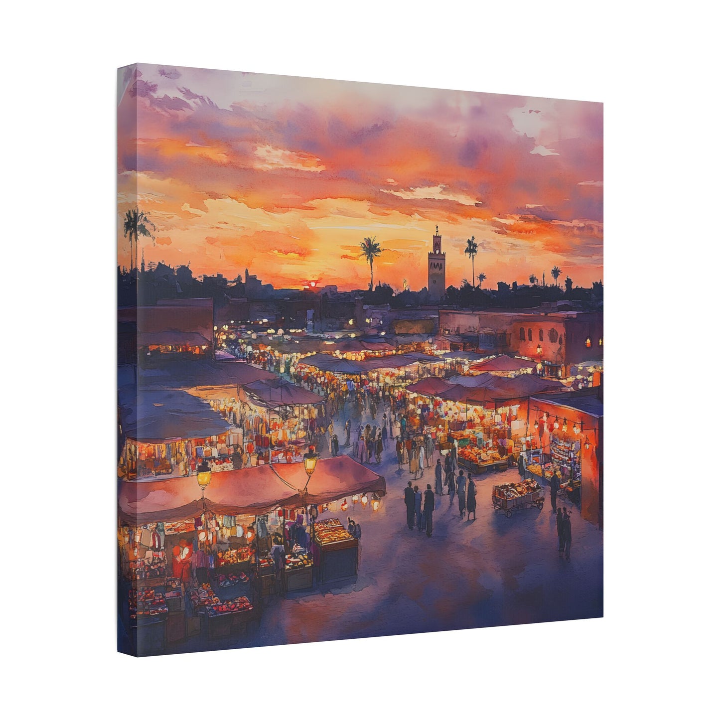 Jemaa el-Fnaa at Sunset Canvas