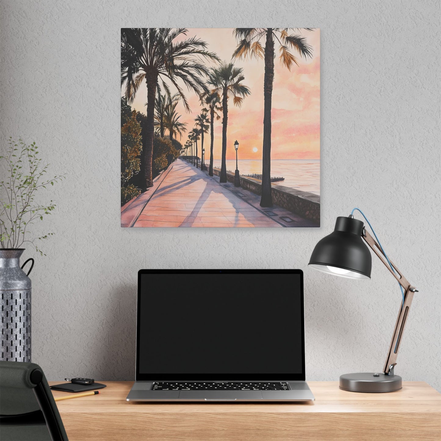 Marbella Promenade at Sunrise Canvas