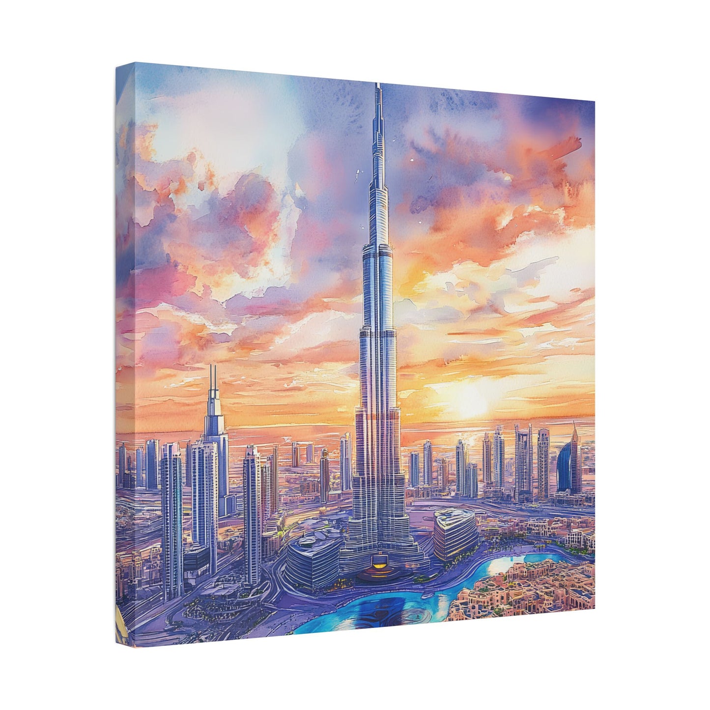 Burj Khalifa at Sunset Canvas