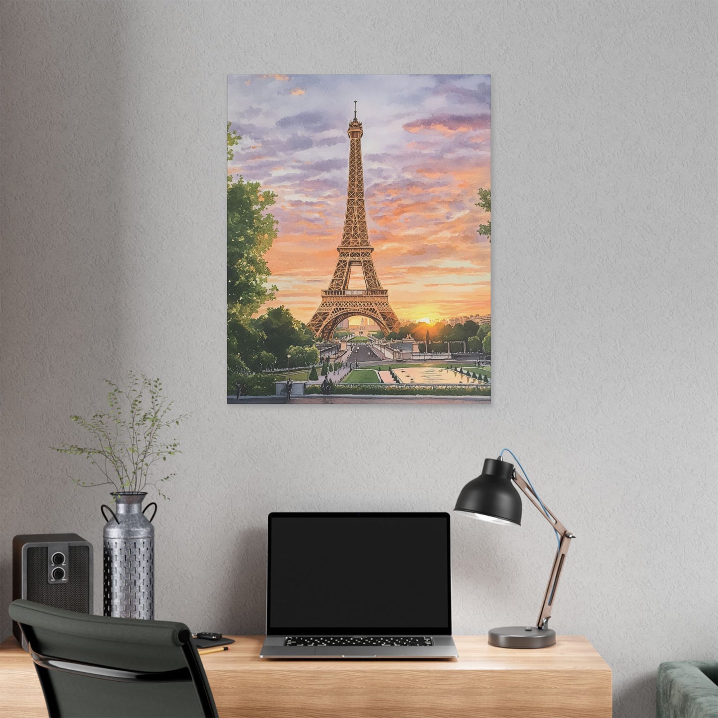 Eiffel Tower at Sunset Canvas