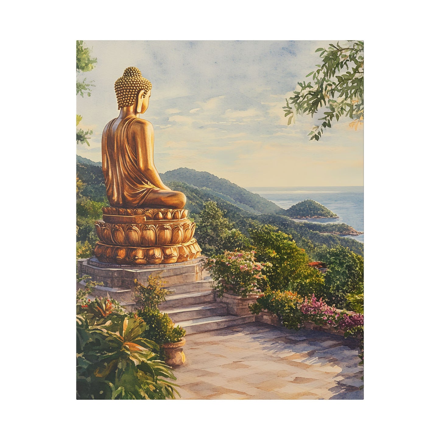 Big Buddha Temple Sunrise Canvas