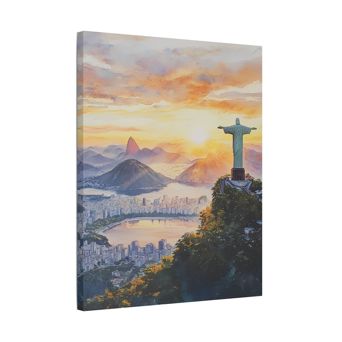 Christ the Redeemer at Sunrise Canvas