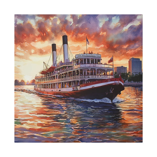 Steamboat on the Mississippi River Canvas