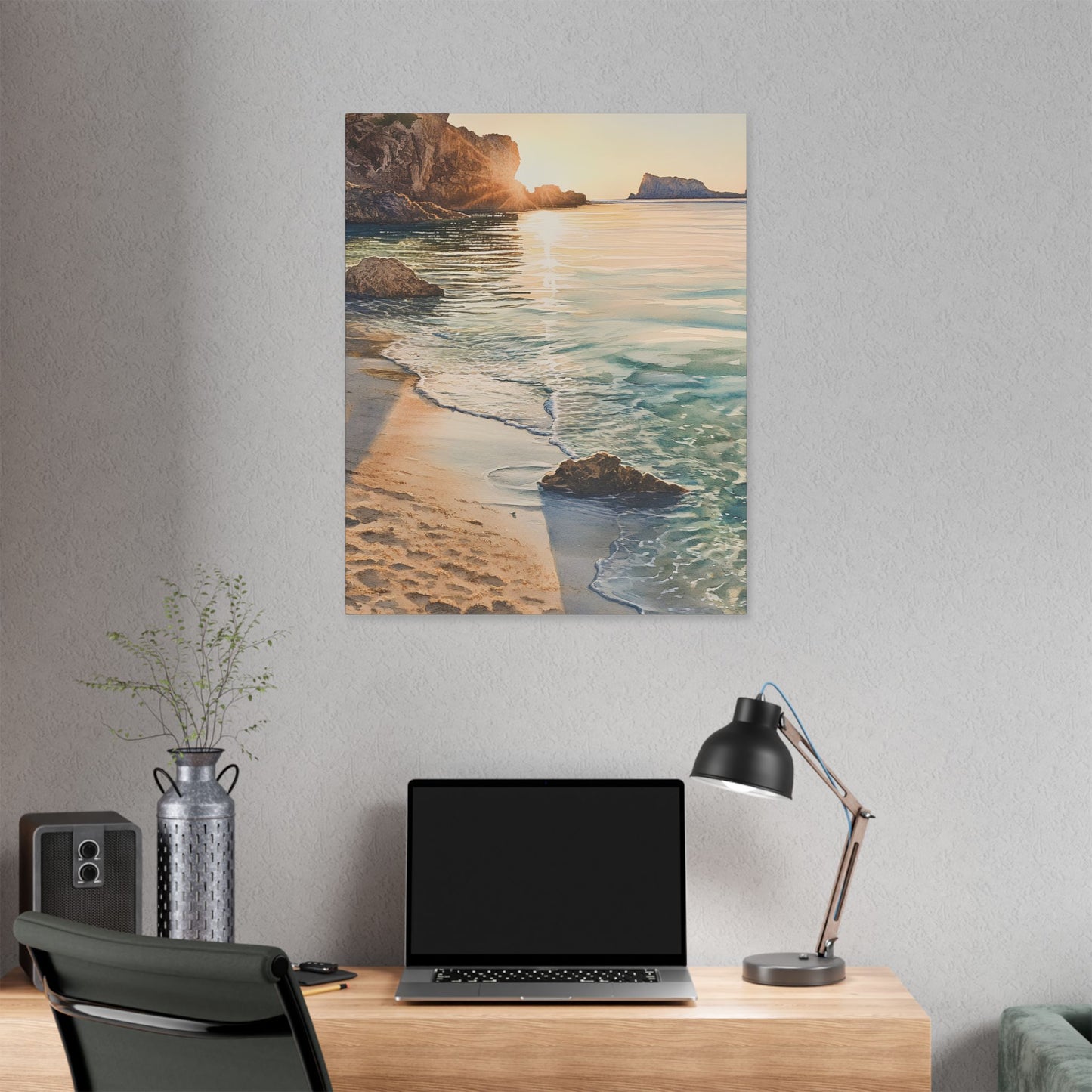 Ibiza Cala Comte Beach Sunset Canvas