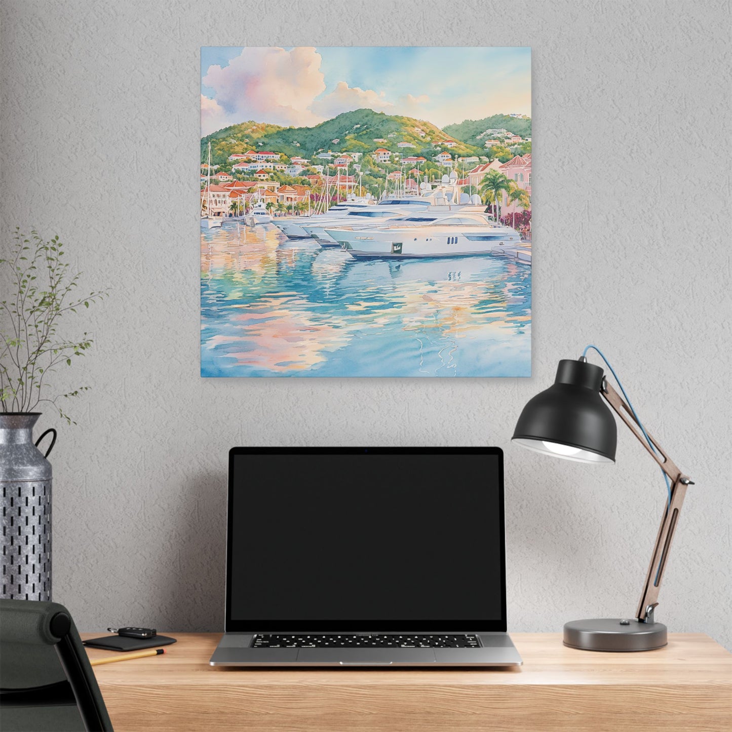 St Barth Gustavia Harbor at Sunrise Canvas