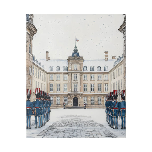 Amalienborg Palace Winter Scene Canvas