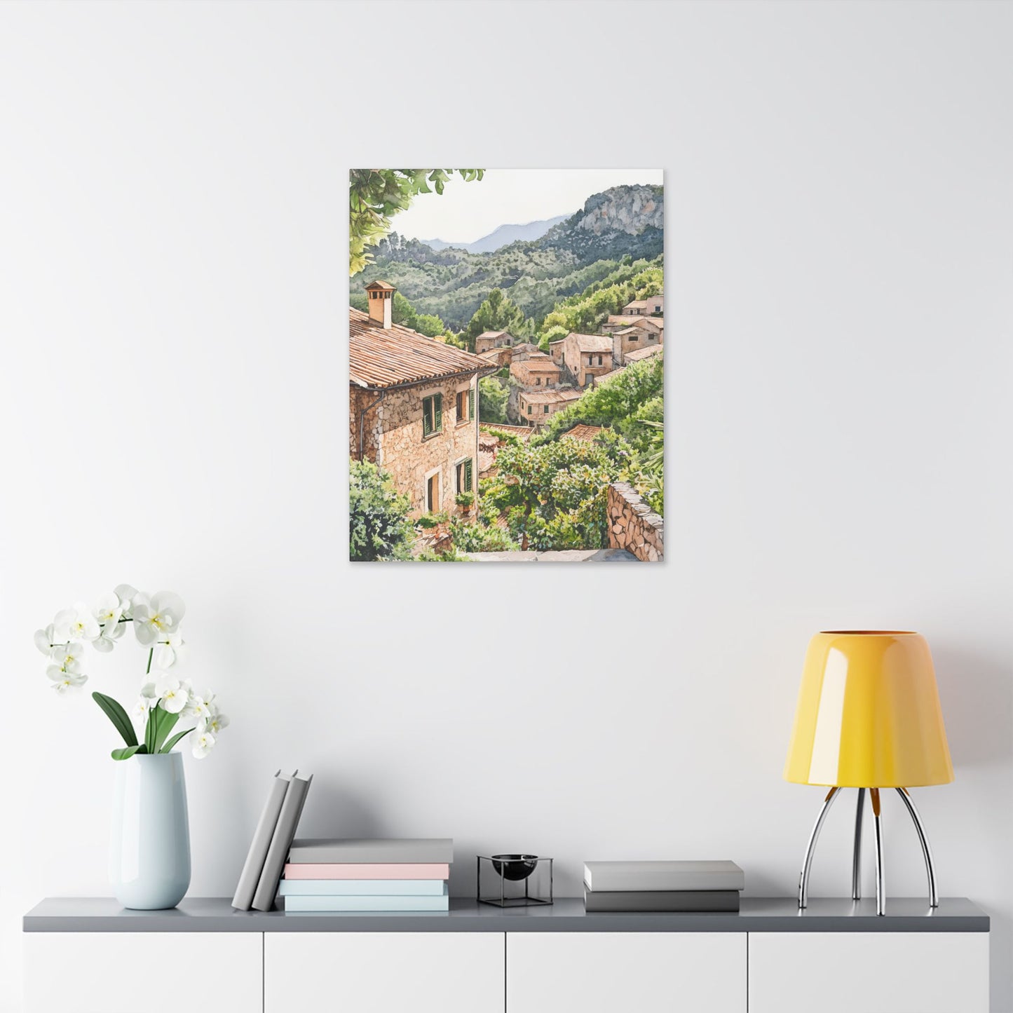 Valldemossa Village in the Mountains Canvas