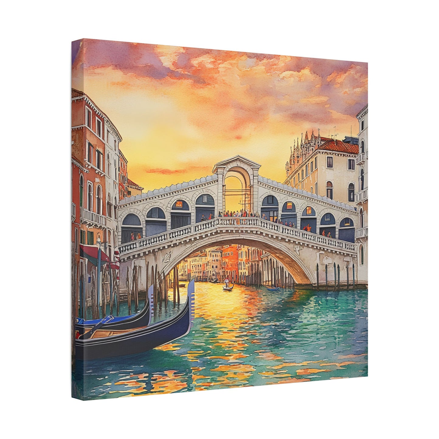 Rialto Bridge at Sunset Canvas