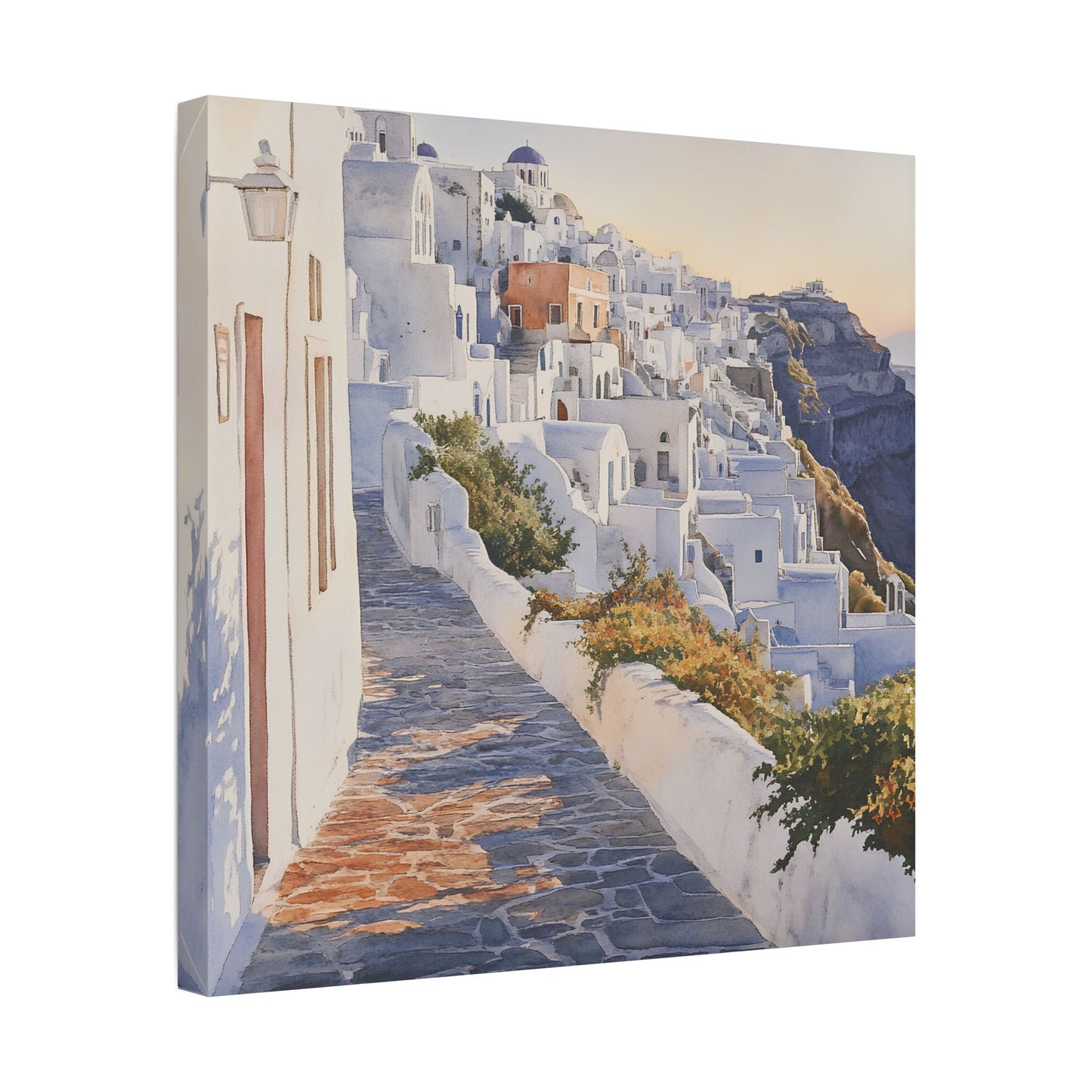 Fira Cliffside at Dawn Canvas