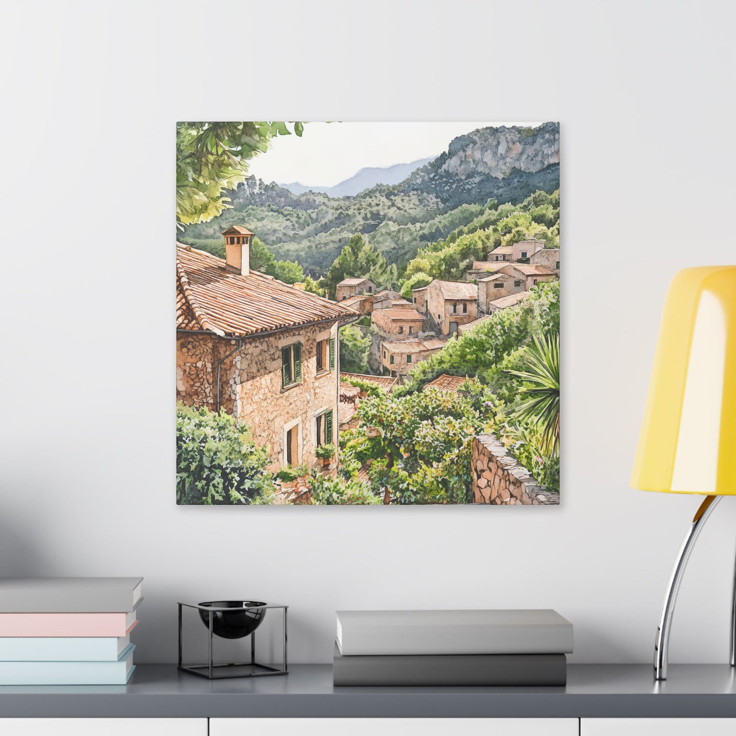 Valldemossa Village in the Mountains Canvas