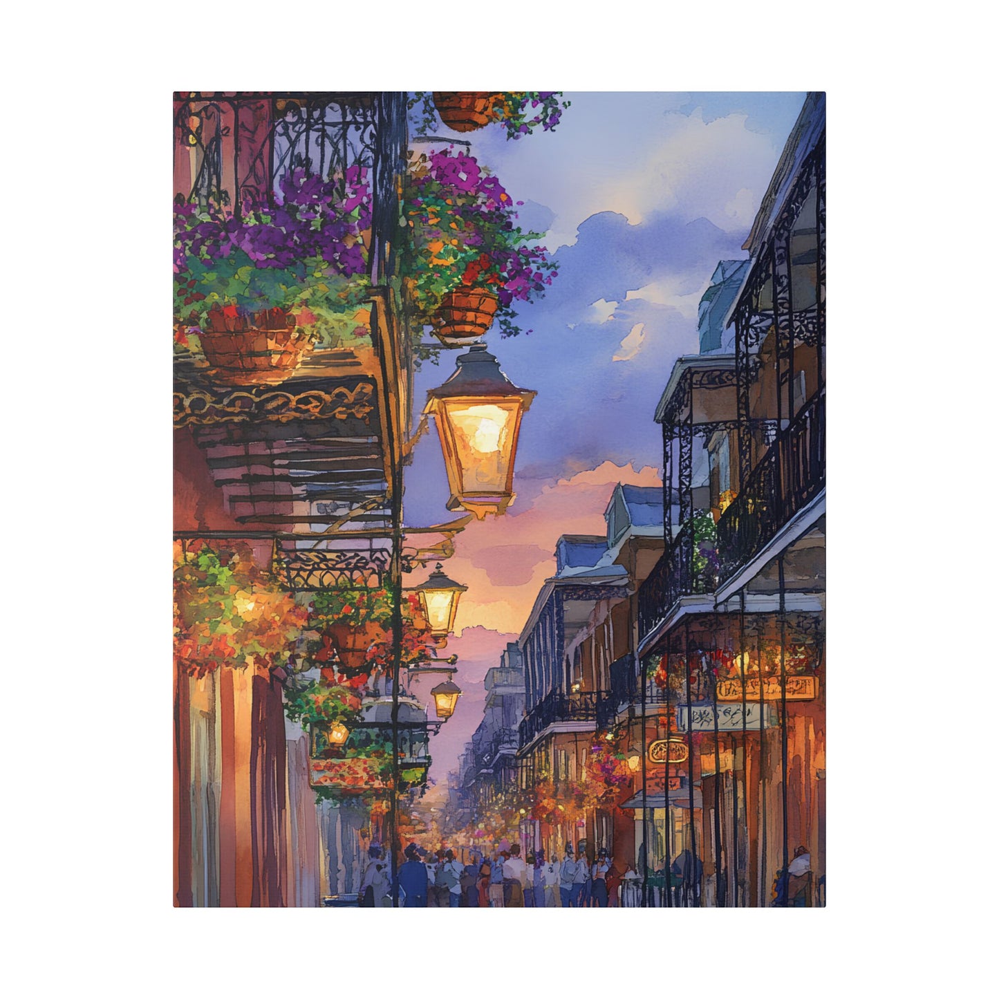 French Quarter at Dusk Canvas