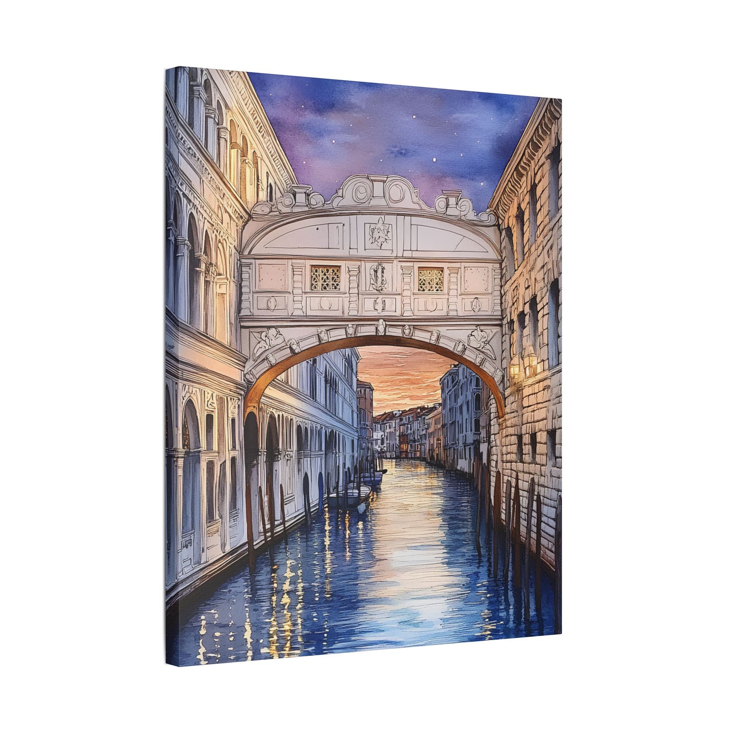 Bridge of Sighs at Twilight Canvas