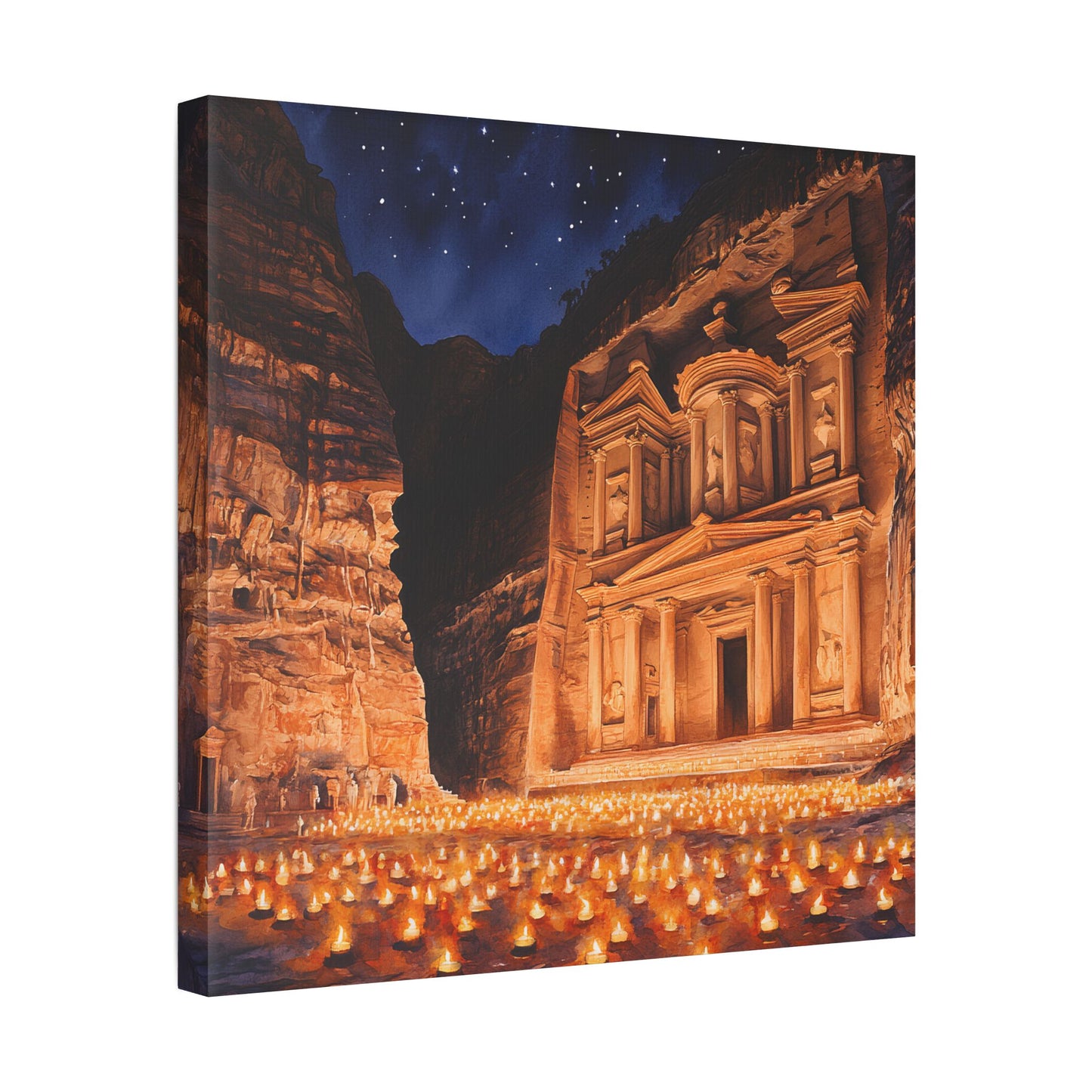 Petra by Night Canvas