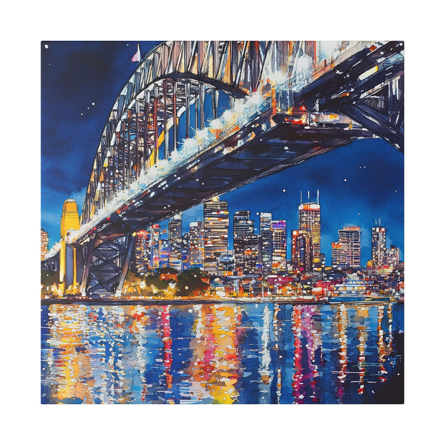 Sydney Harbour Bridge by Night Canvas