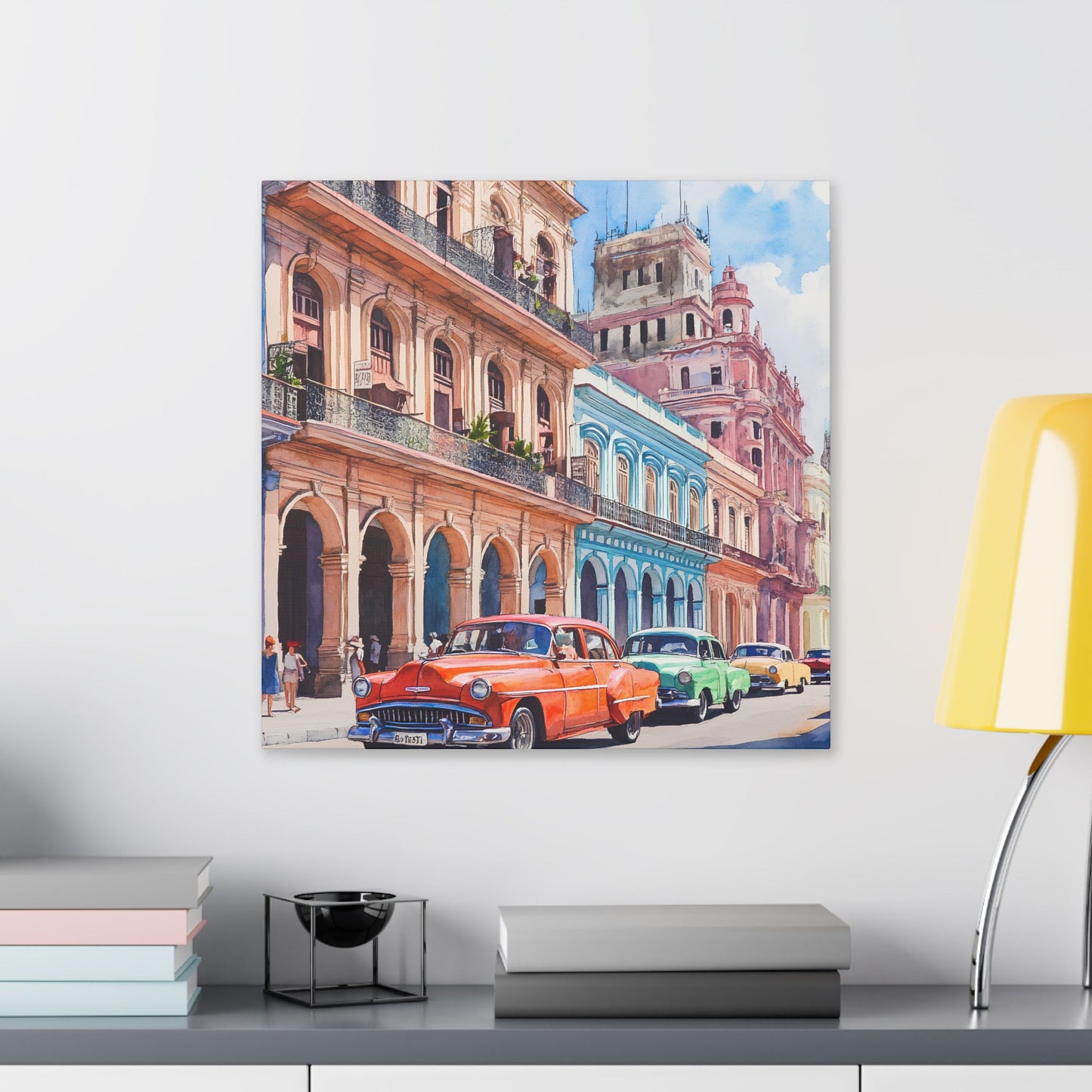 Classic Cars on Havana Streets Canvas