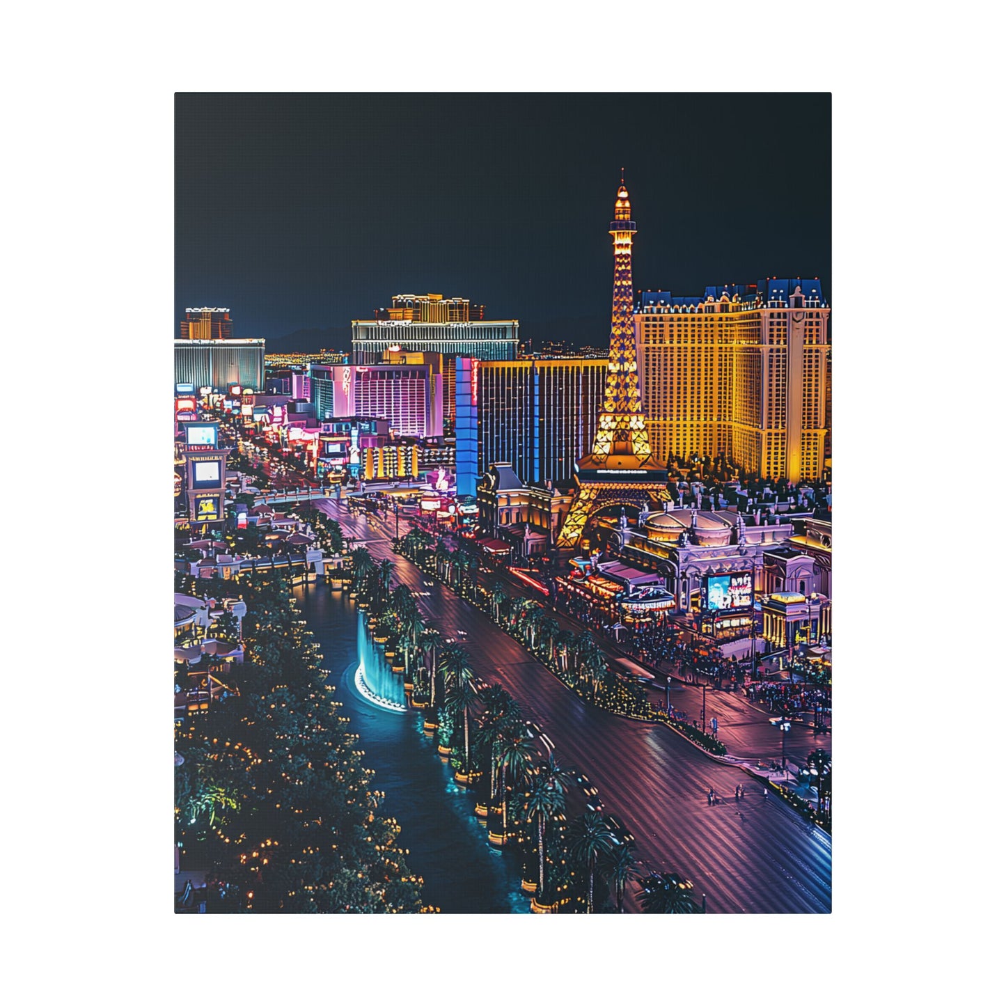 Las Vegas Strip at Night Canvas