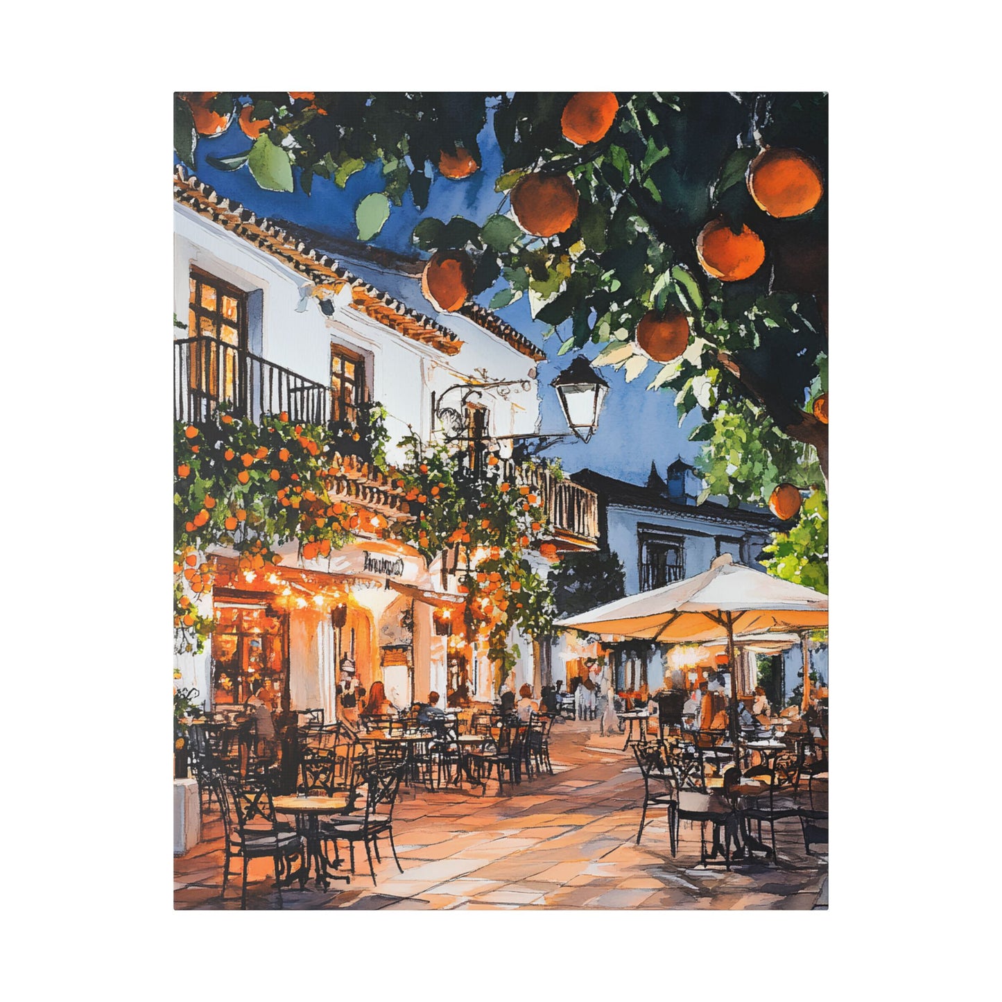 Plaza de los Naranjos Evening Canvas