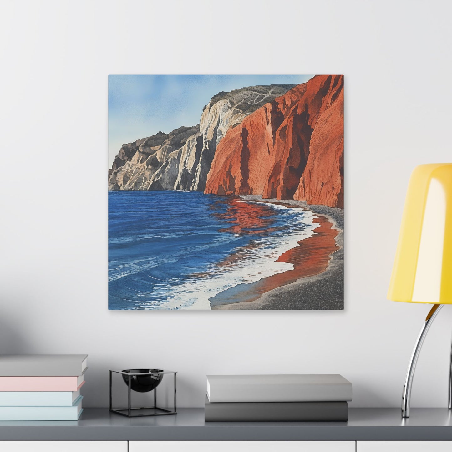 Red Beach Serenity Canvas