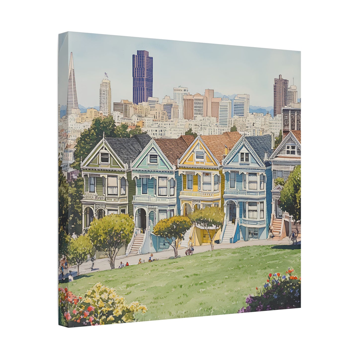 Painted Ladies at Alamo Square Canvas