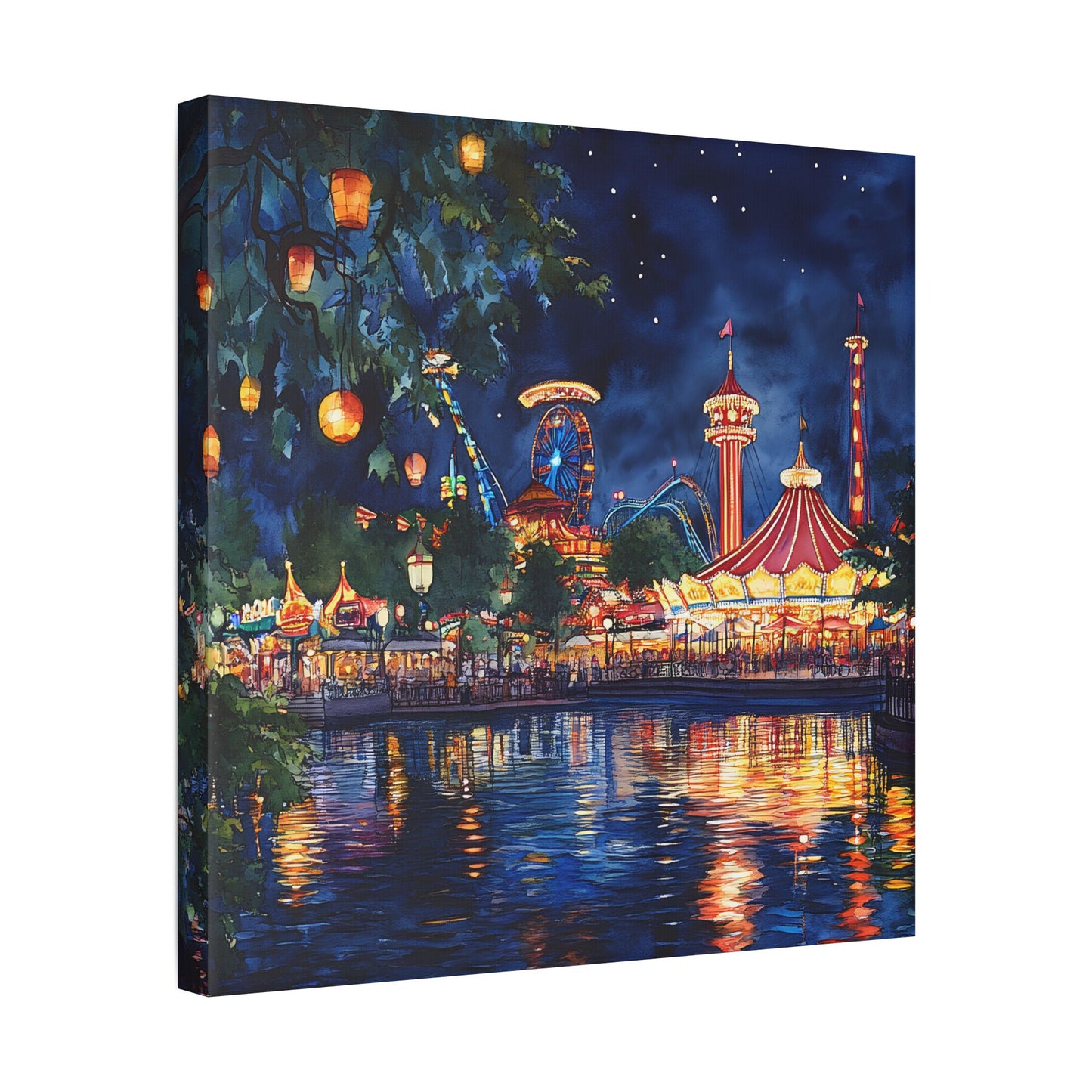 Tivoli Gardens at Night Canvas