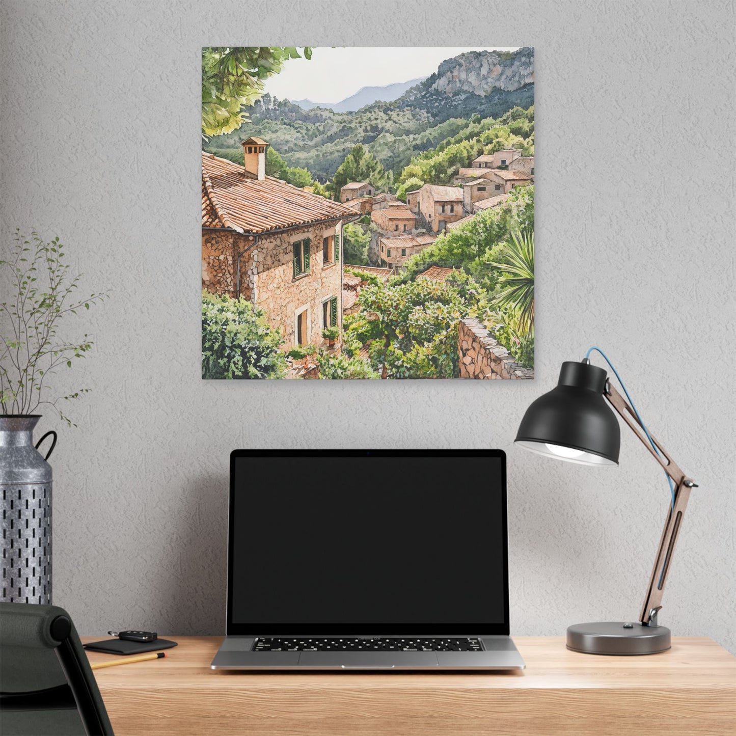 Valldemossa Village in the Mountains Canvas