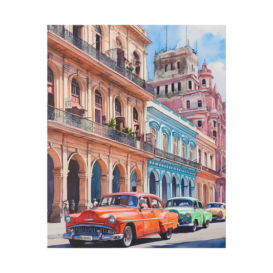 Classic Cars on Havana Streets Canvas