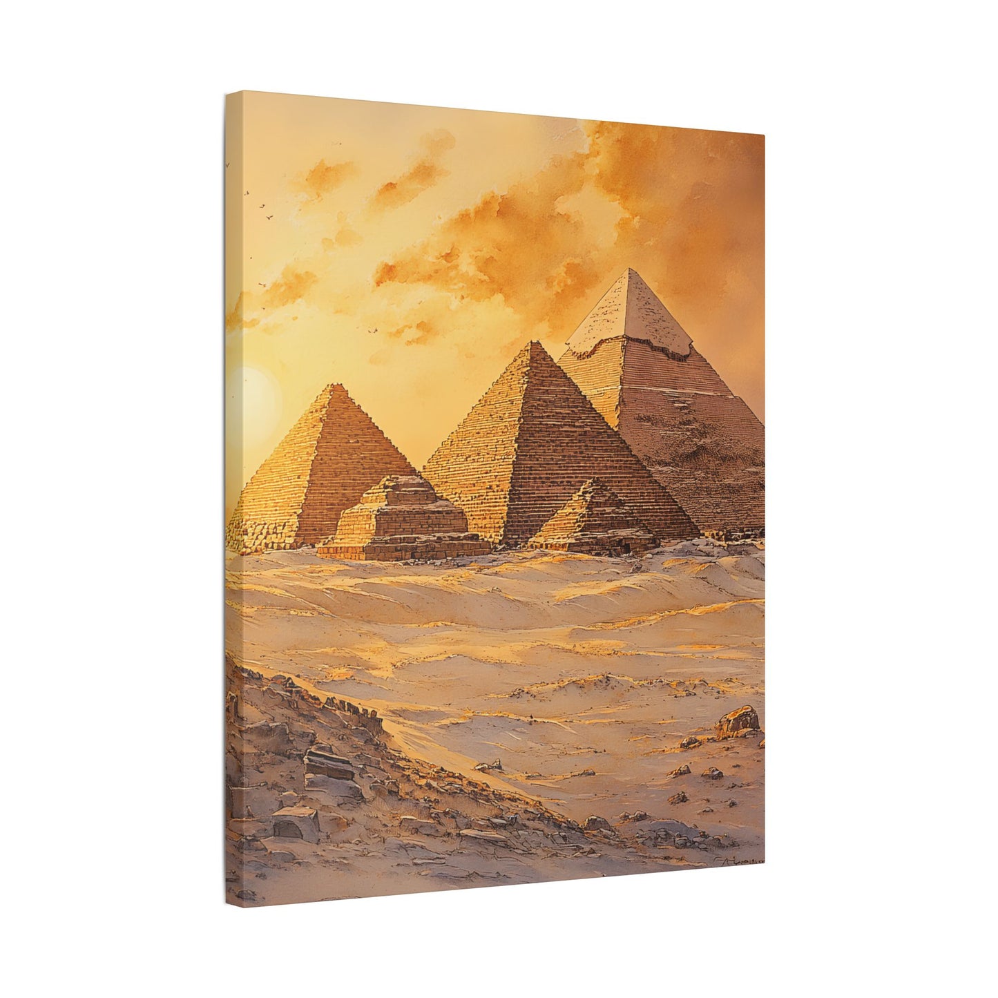 Pyramids of Giza at Sunrise Canvas