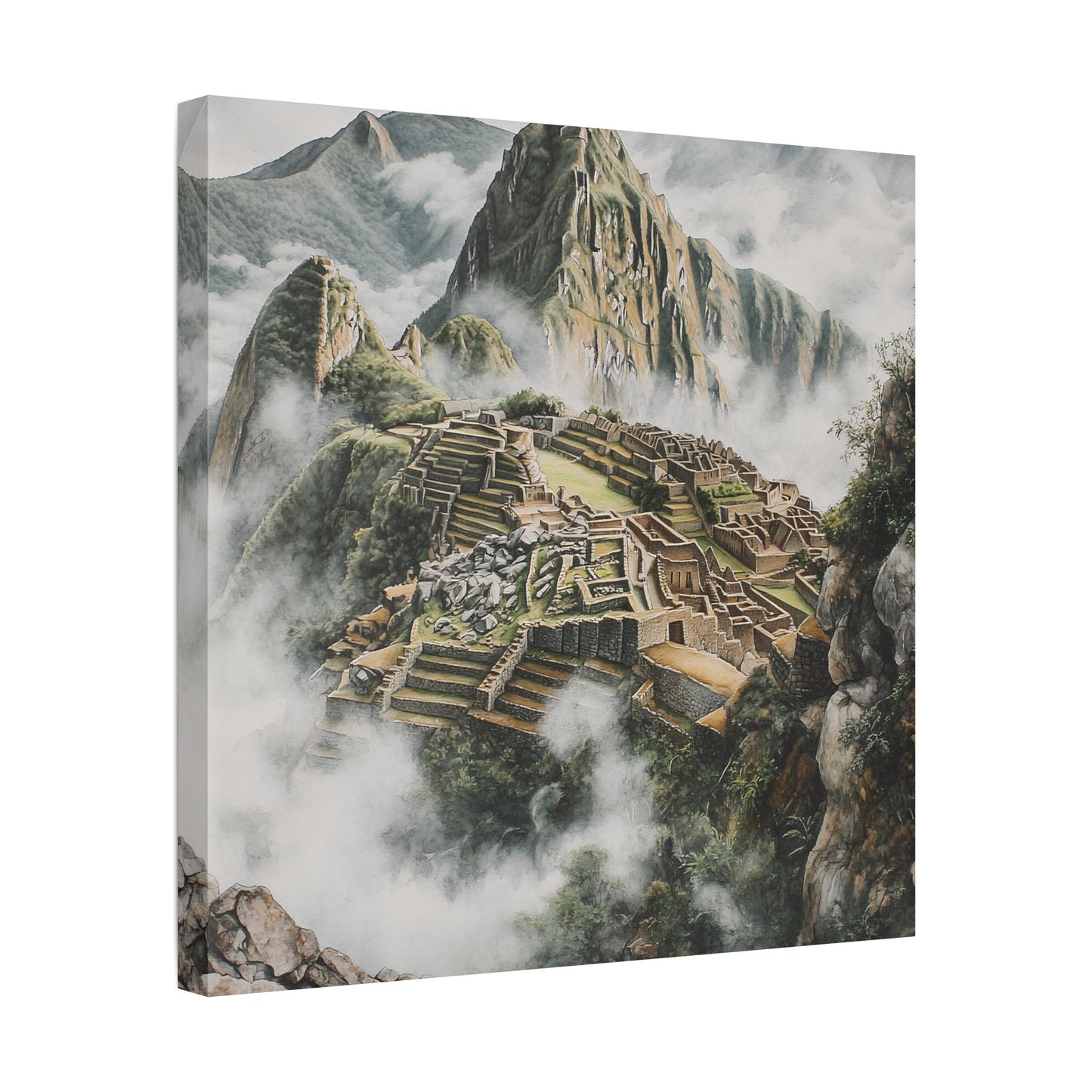 Machu Picchu in the Clouds Canvas