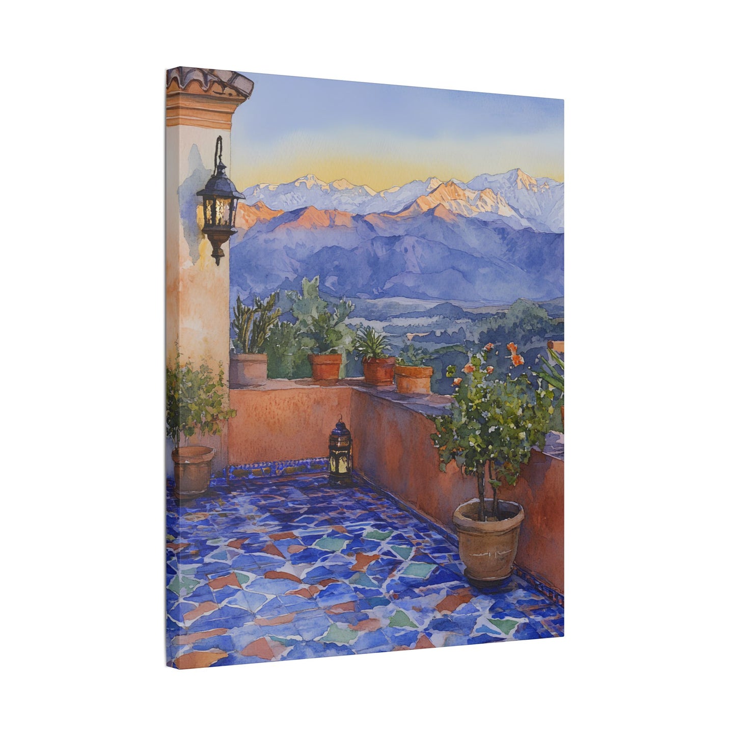 Atlas Mountains from a Riad Canvas