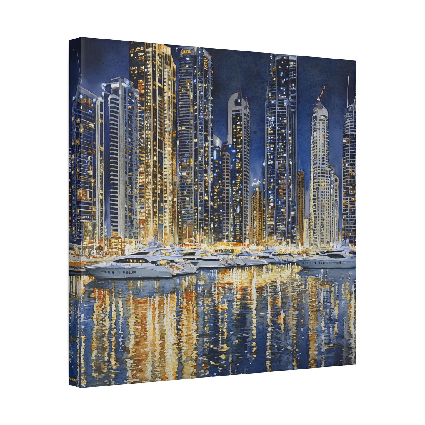 Dubai Marina by Night Canvas