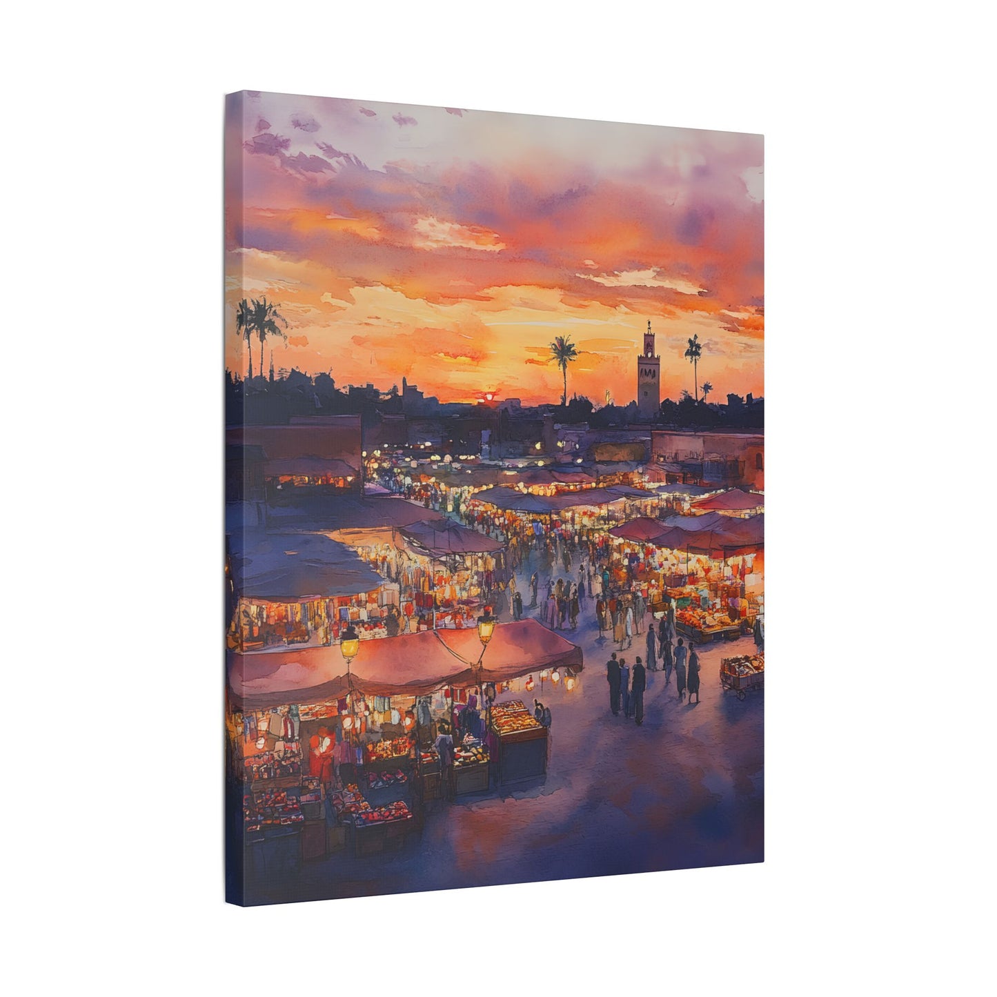 Jemaa el-Fnaa at Sunset Canvas