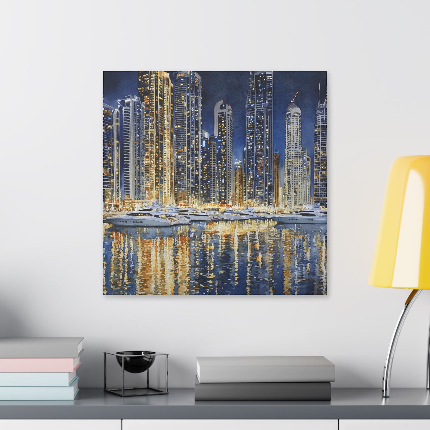 Dubai Marina by Night Canvas