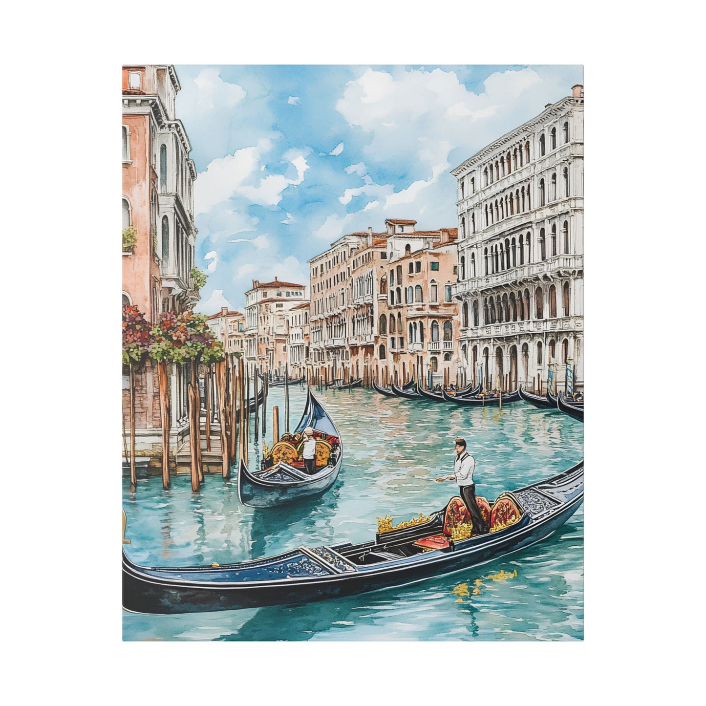 Gondolas on the Grand Canal Canvas