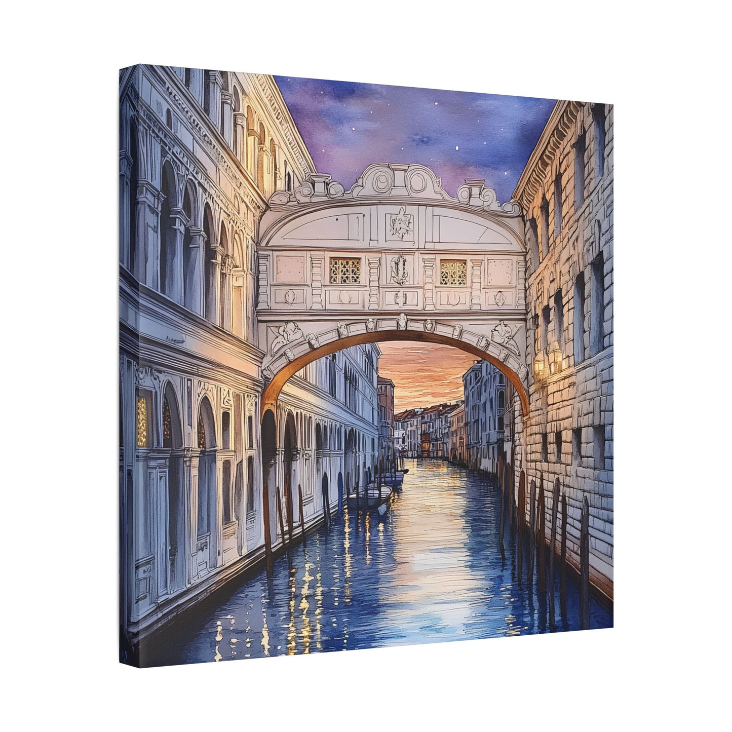 Bridge of Sighs at Twilight Canvas